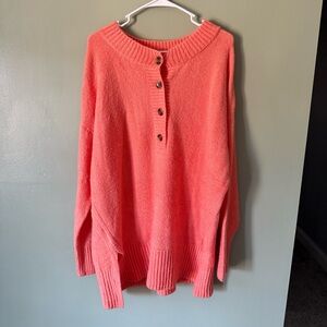 Lou and Grey Tunic Henley Sweater